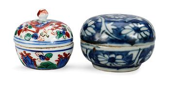 443. A set of two Ming and Mingstyle boxes, probably Japan around 1900.