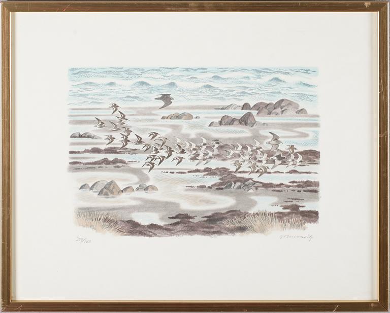 GUNNAR BRUSEWITZ, färglitografi, signerad och numrerad 359/360.