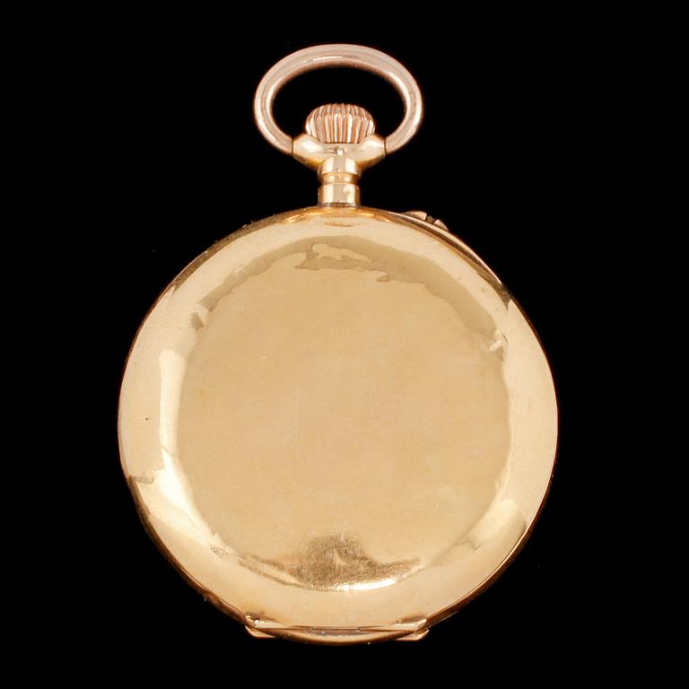 FICKUR, ankarur, 18k guld, Schweiz, sekelskifte 1800/1900-tal. Vikt 27 g.