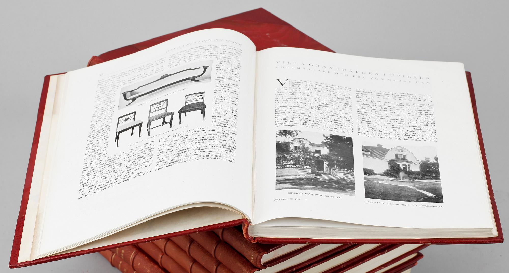 BÖCKER, "Svenska hem i ord och bild", 11 volymer, Stockholm 1913-23.