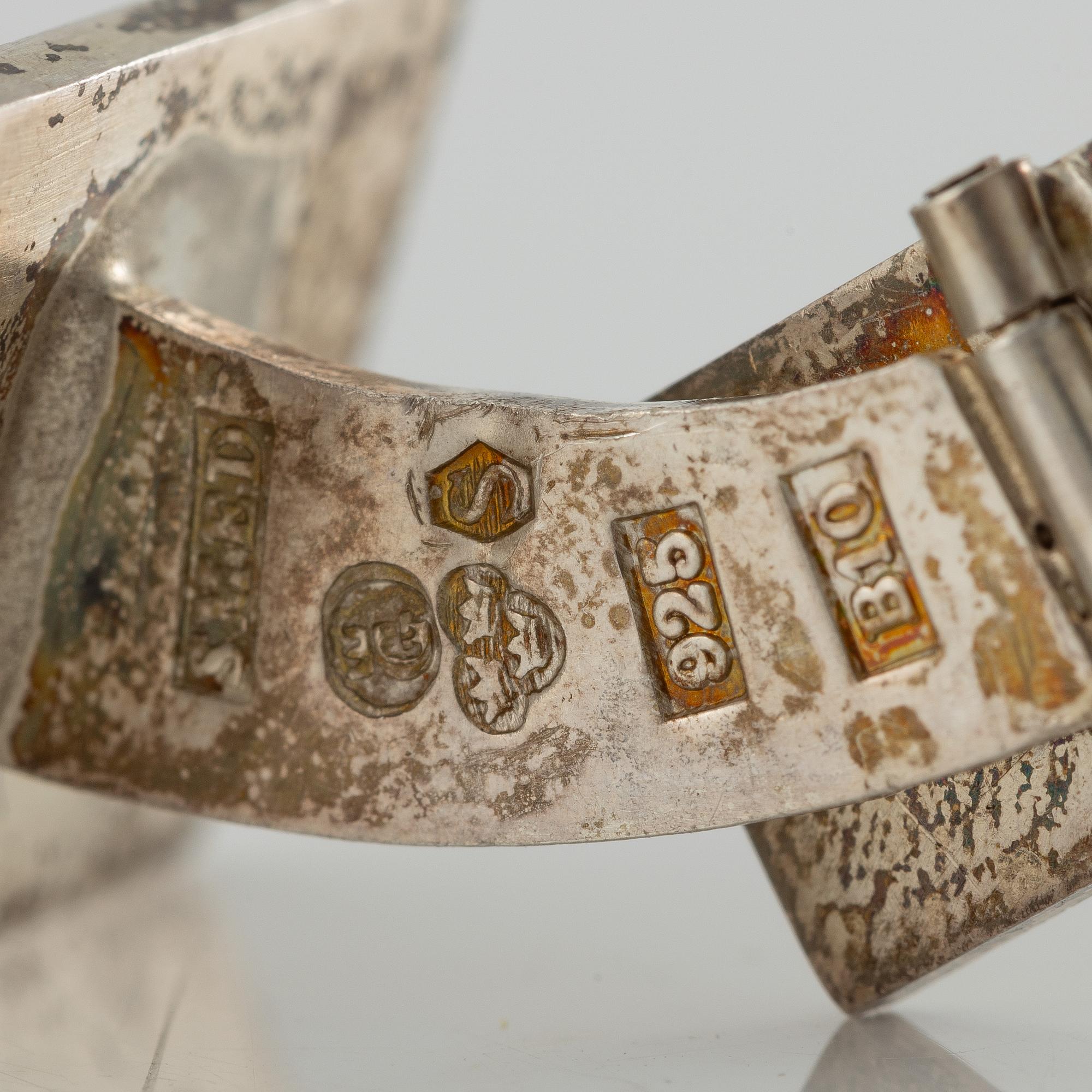 Lars Arby, fyra par manschettknappar, sterlingsilver och silver, Göteborg  bland annat 1964 och 1973.