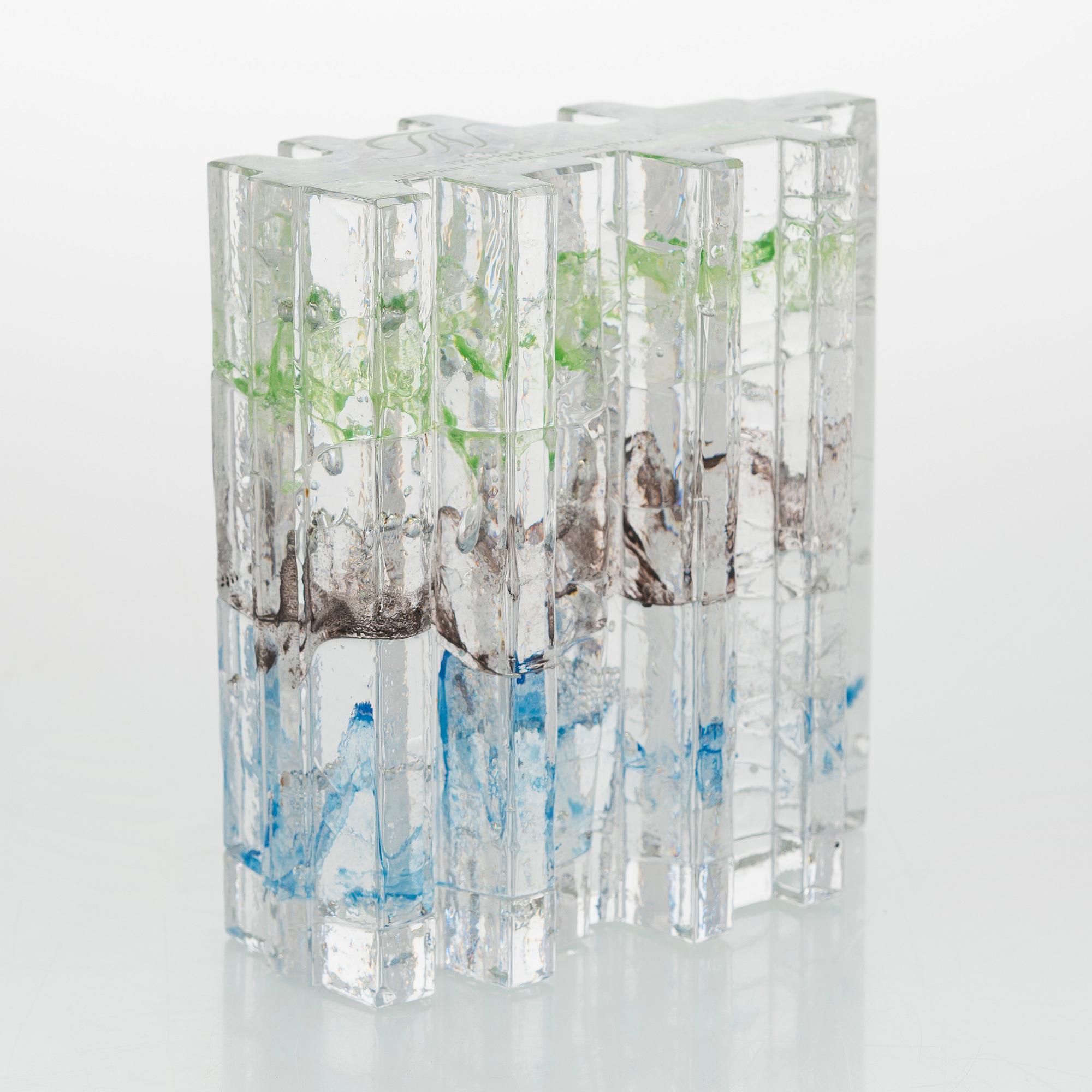 Helena Tynell, lasiveistos, "Metsä", signeerattu Helena Tynell Riihimäen Lasi Oy.