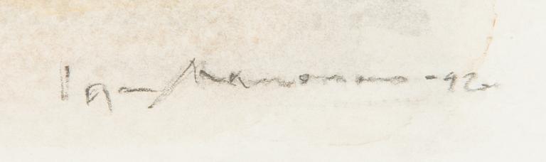Egon Meuronen, watercolour, signed and dated -92.