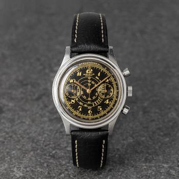 1091. Breitling, "Clamshell", kronograf, ca 1940.