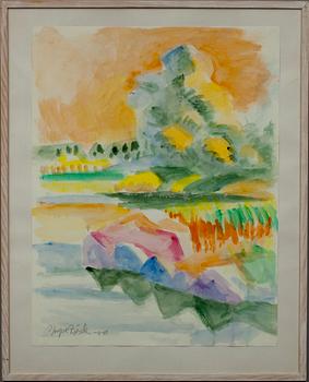 YNGVE BÄCK, akvarell, sign. och dat. -80.