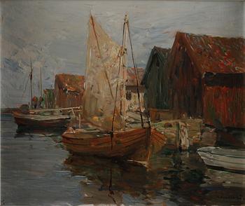 HUGO ÖFVERSTRÖM, olja på duk, signerad.