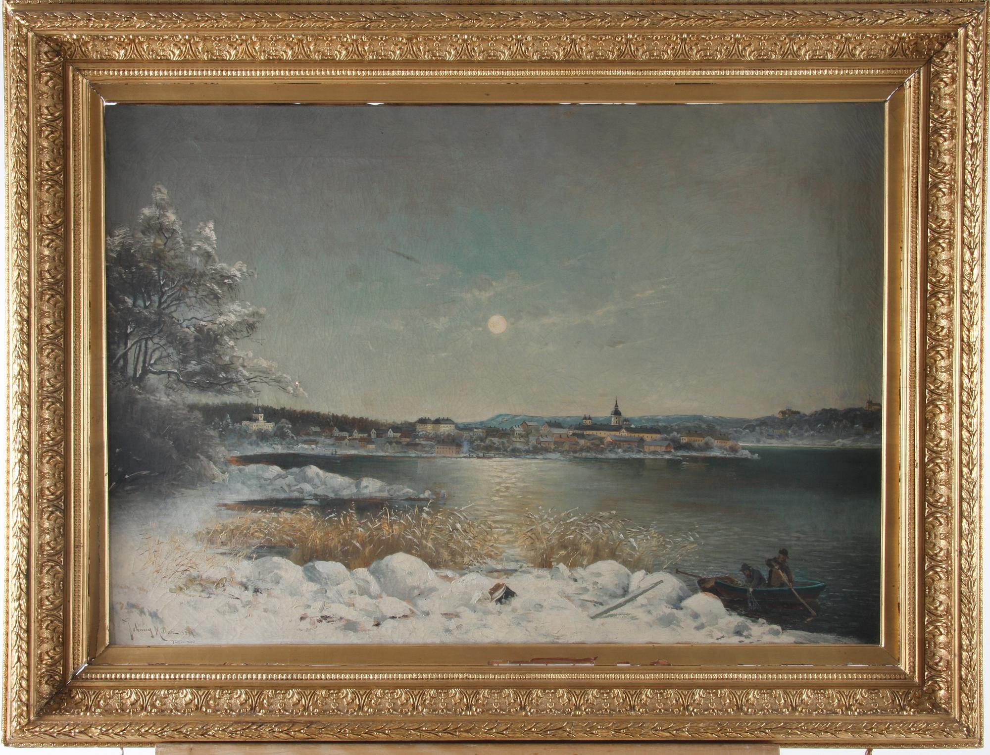 MILLAR, JOHNNY. Olja på duk, sign o dat Fällön (?) 1899.