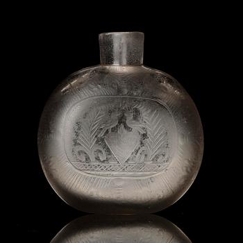 A Swedish Henrikstorp glass bottle, dated 1747.