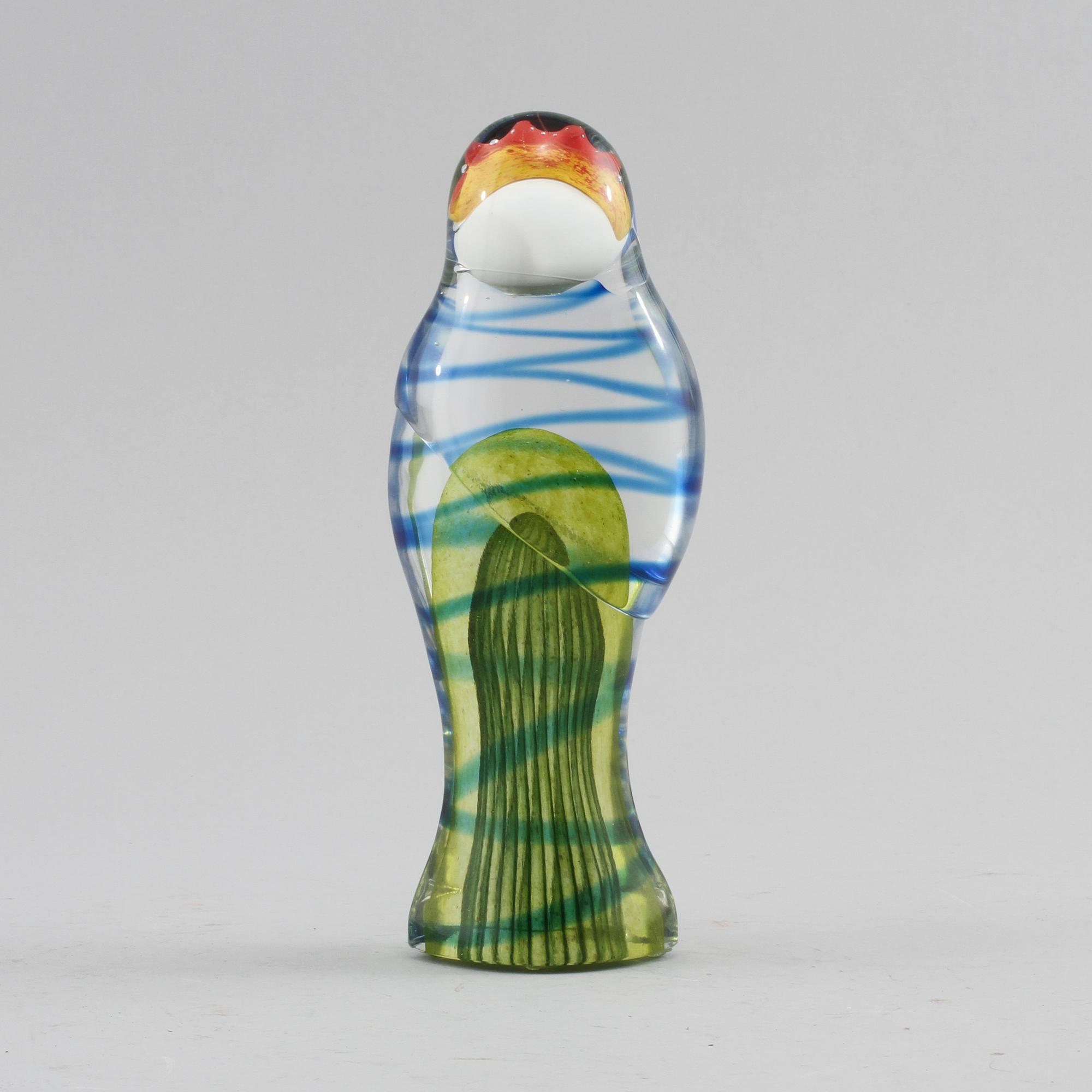 SKULPTUR, glas, Kjell Engman, Kosta, sent 1900-tal.