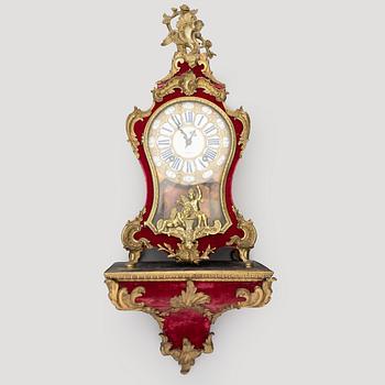 A Louis XV-style bracket clock, probably 19th century, dial and clockwork marked Charles Baltazar, Paris.