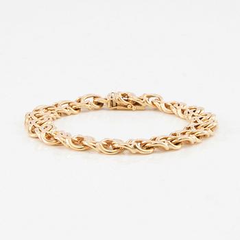 Bracelet Bismarck link 18K gold.