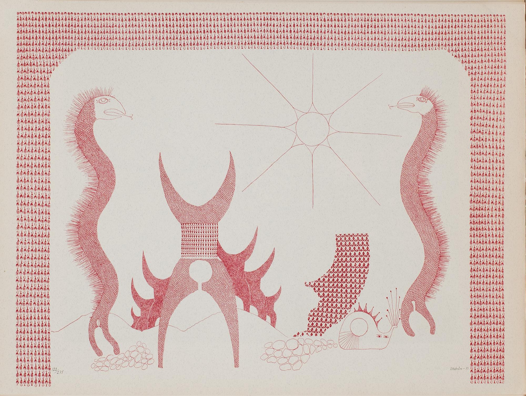 MAPP, 6 grafiska blad, "Fantastika", AH Grafik Ab, Stockholm. Signerade och numrerade 122/275.