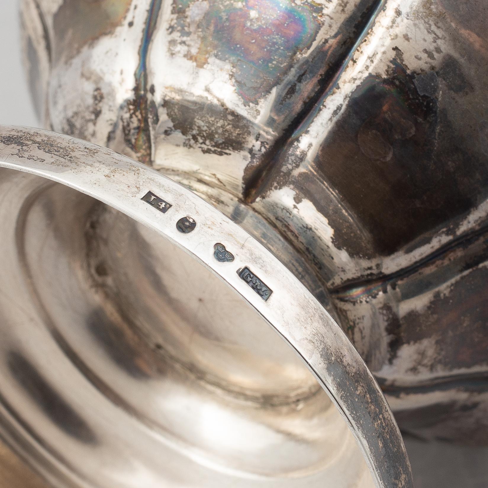 A Swedish Silver Creamer, mark of Gustaf Möllenborg, Stockholm 1841.