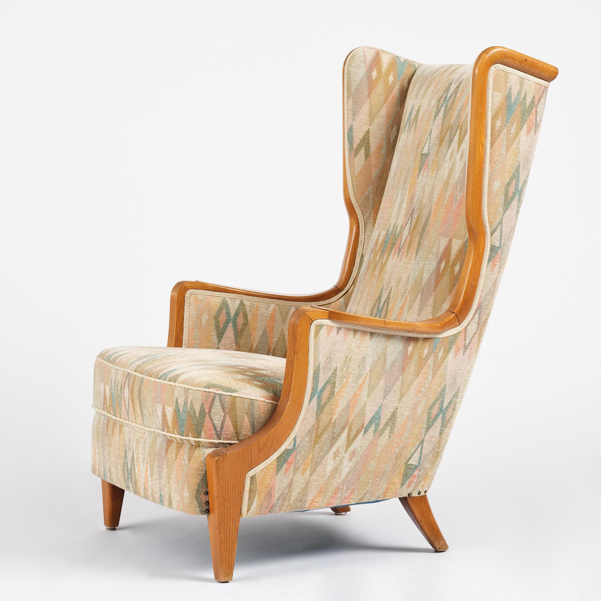 Elias Svedberg, a rare "Eftermiddag" (Afternoon) armchair, Nordiska Kompaniet, Sweden, ca. 1937.