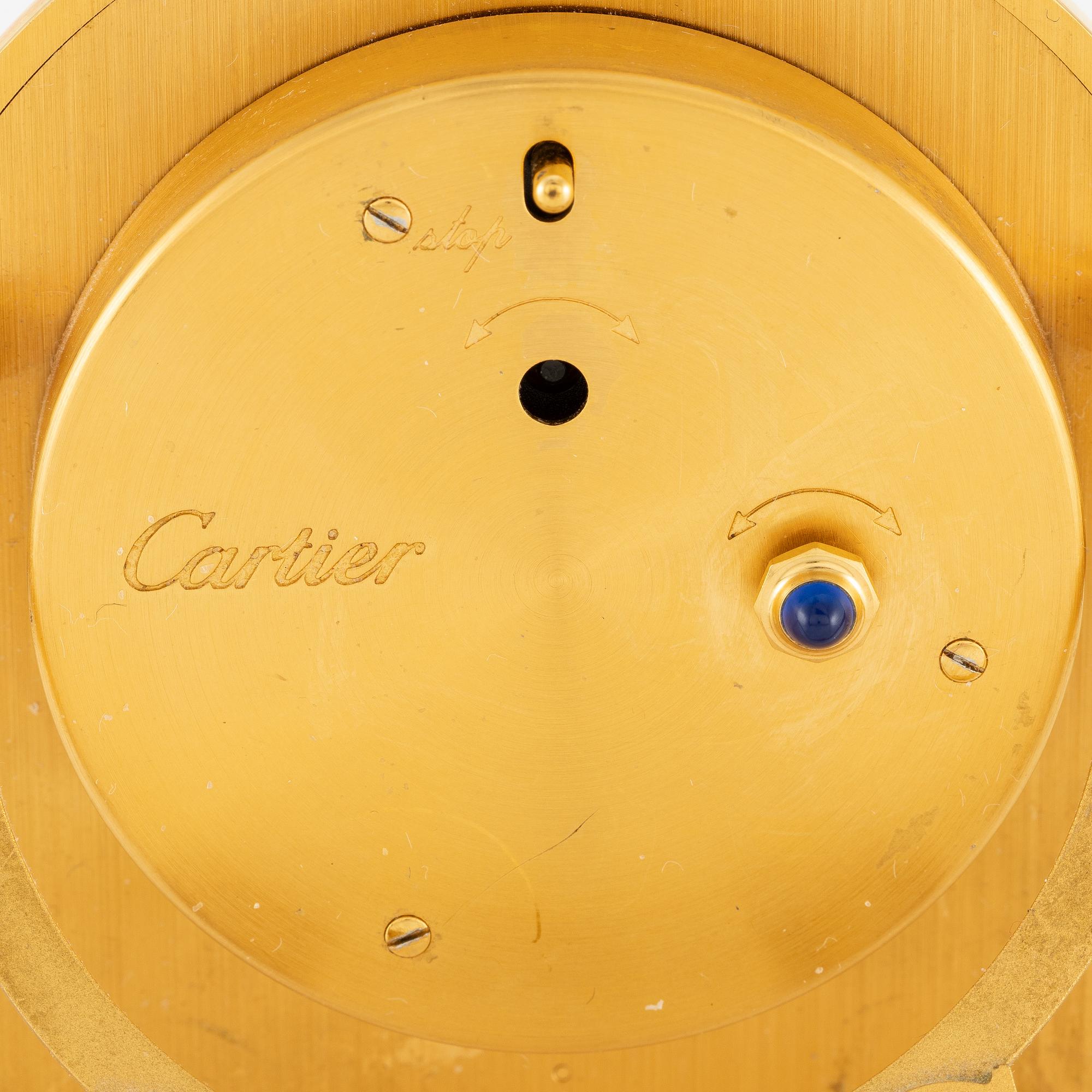 Cartier, Table clock/alarm clock, 75 x 87 mm.