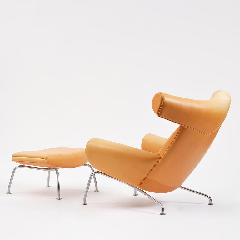 Hans J. Wegner, an “Ox Chair” with footstool, Erik Jørgensen, Denmark.