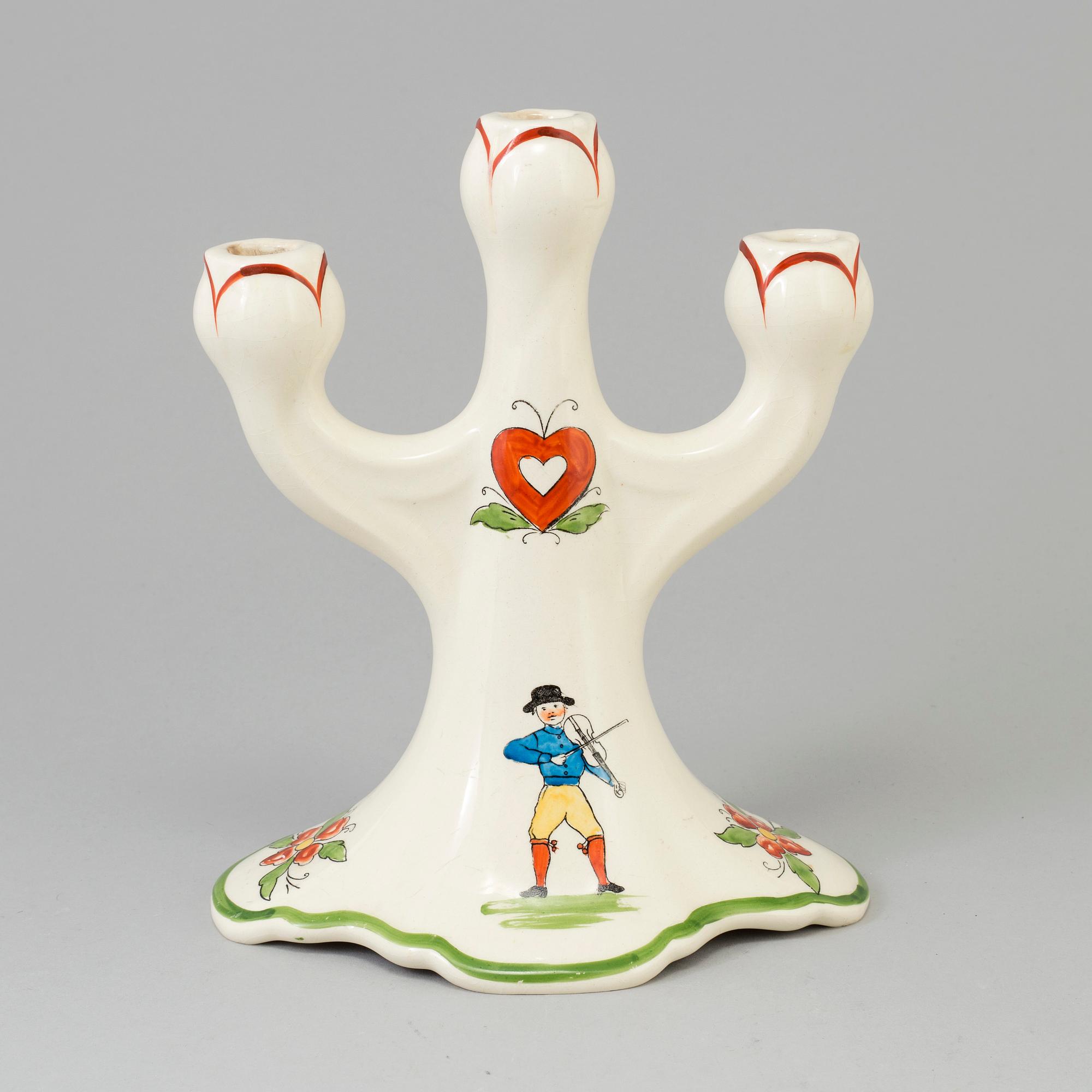KANDELABER, "Daladansen", Rörstrand, jugend, 1900-talets början.