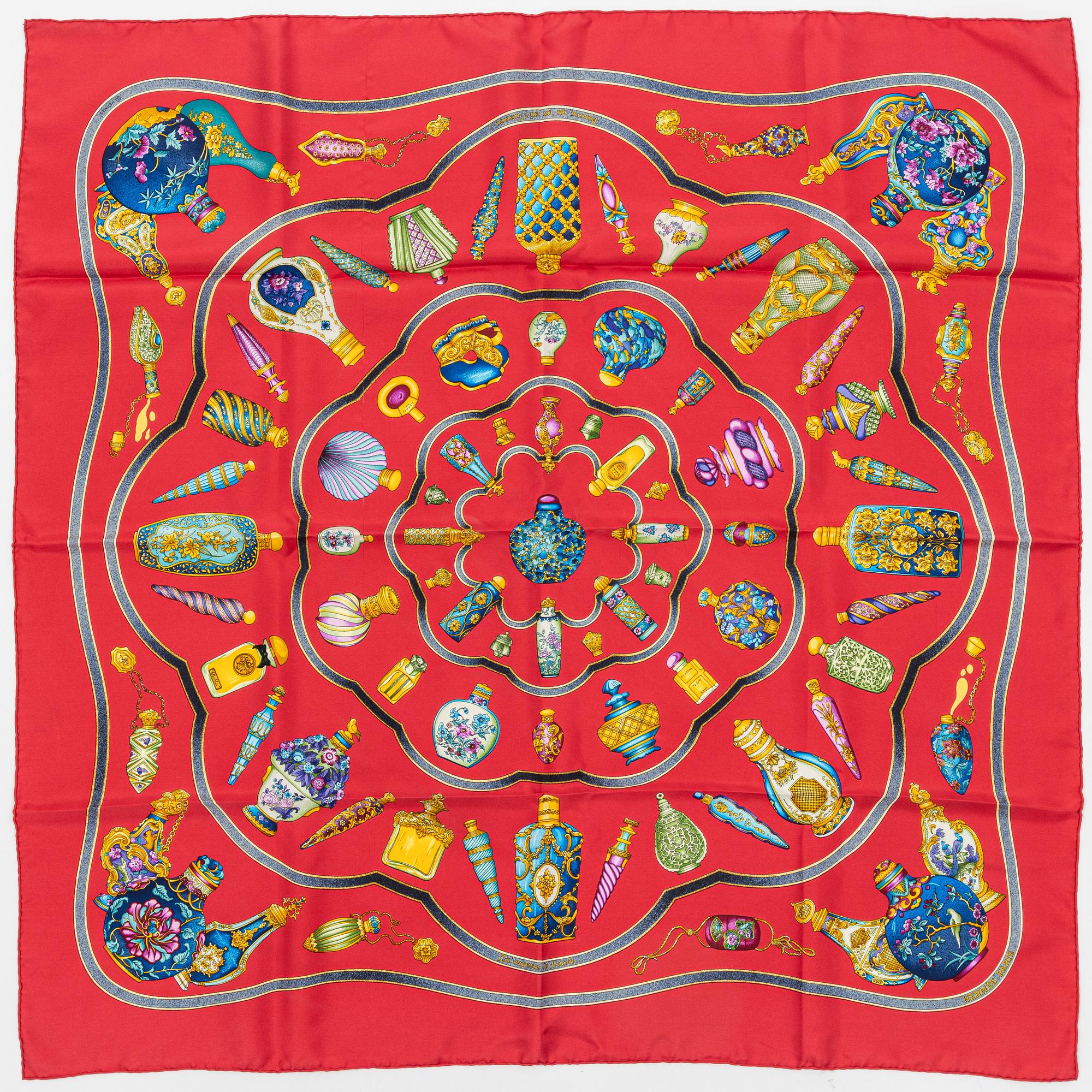 Hermès, scarf, "Qu'importe le flacon".