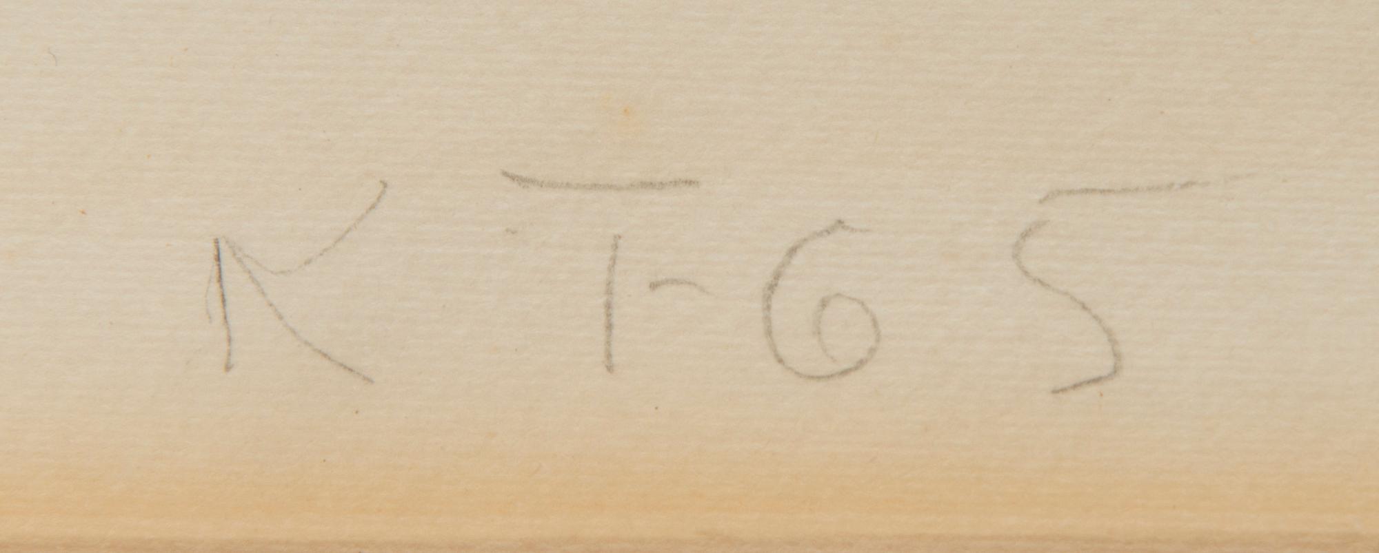 Kain Tapper, blandteknik på papper, signerad och daterad -65 och -66.