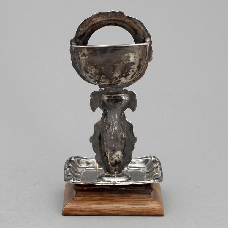 FICKURSTÄLL, silver, William Lyon, Göteborg, 1857.