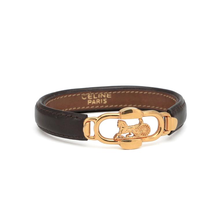 CELINE, a brown bracelet.