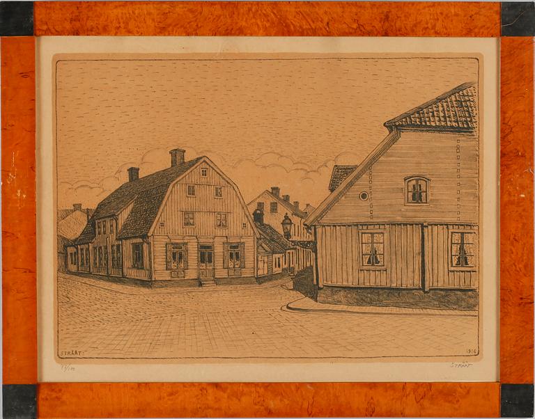 HJALMAR STRÅÅT, 5 st, litografier, sign, numr 77/100.