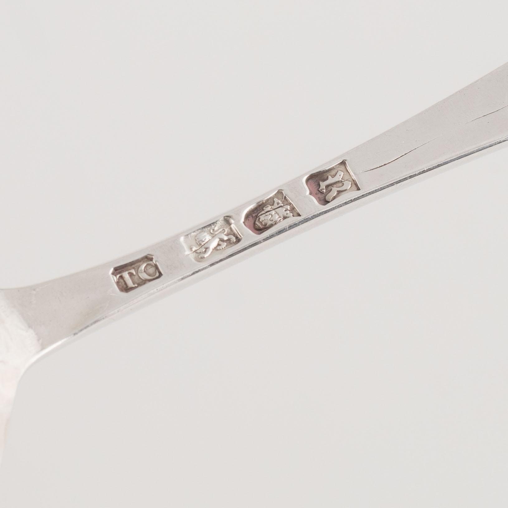 Bestickservis, 73 delar, silver, olika silversmeder, London & Exeter, England, 1752- troligtvis 1837.