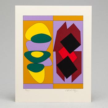 VICTOR VASARELY, seven lithographs, 1989, signed and numbered 92/200.