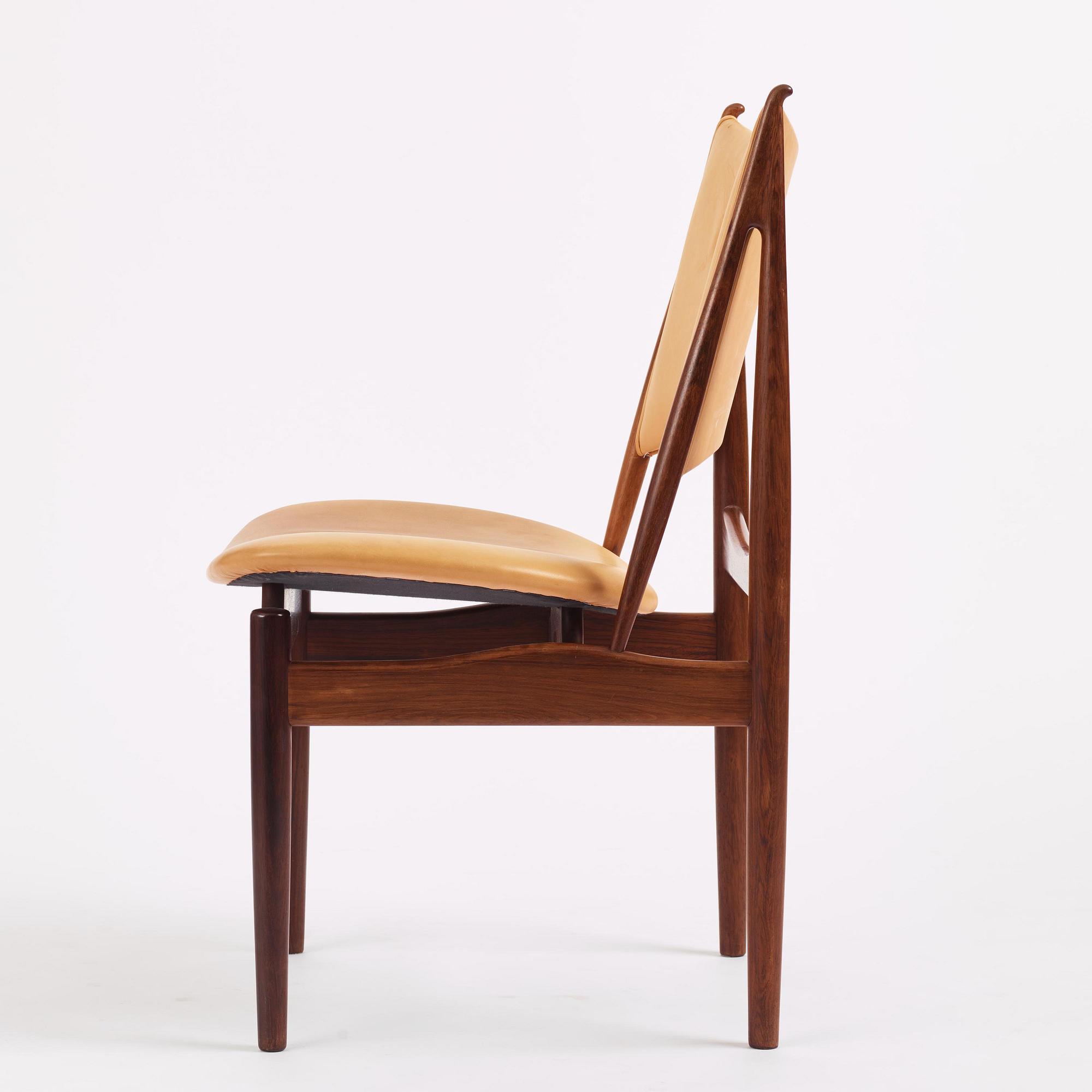 Finn Juhl, a rosewood "Egyptian" chair model FJ49, cabinetmaker Niels Vodder, Copenhagen, 1950s-60s.