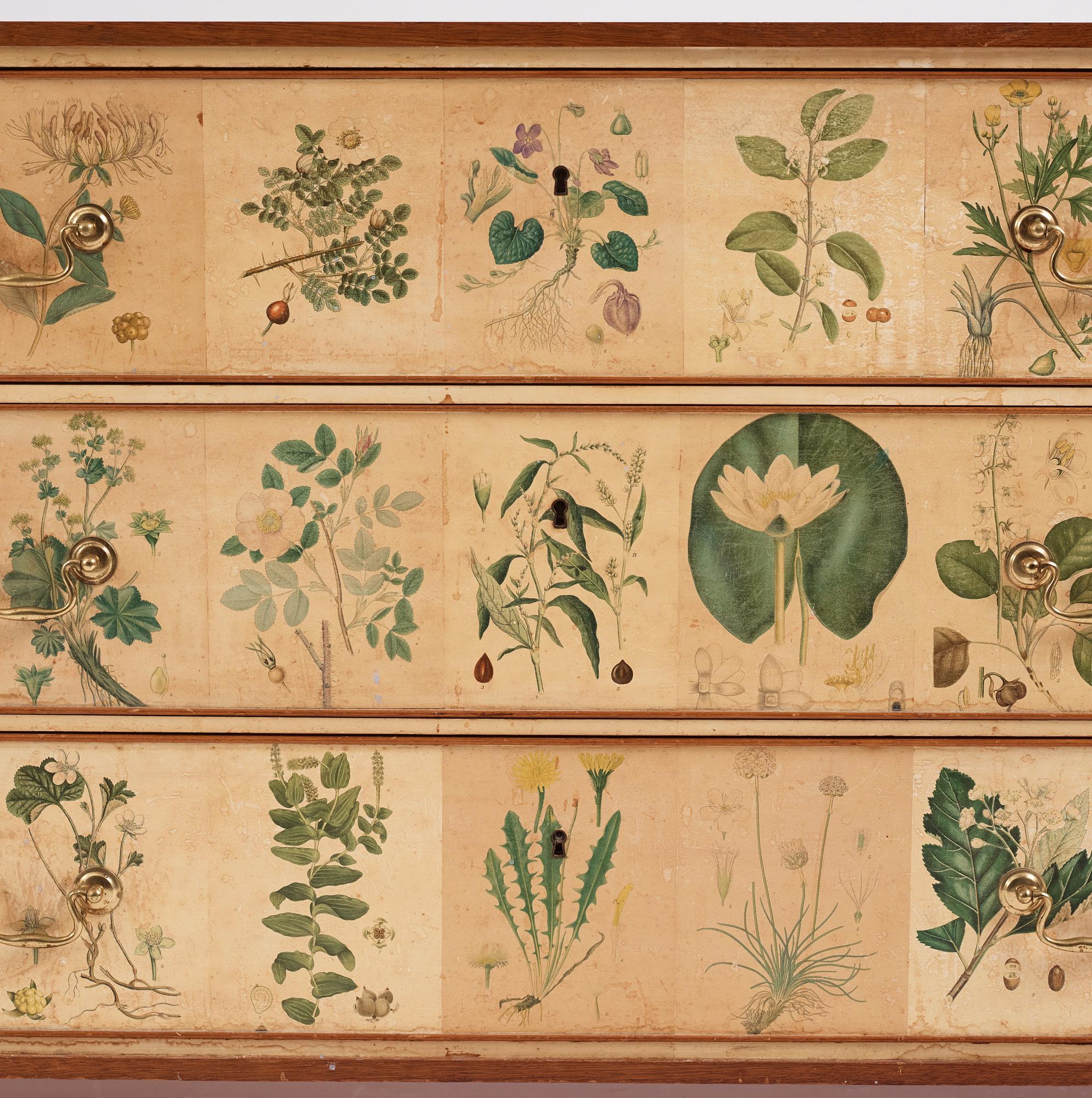 Josef Frank, a 'Flora' chest of drawers, Svenskt Tenn Sweden 1930-40s.