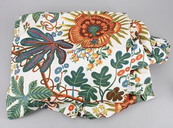 GARDINVÅDER, 4 st, linne, Svenskt Tenn, "Aralia" varje längd ca 250x120.