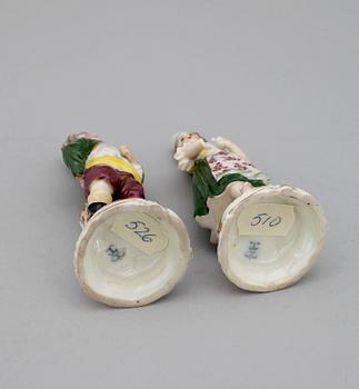 FIGURINER, ett par, porslin, Ludwigsburg, troligen tidigt 1900-tal.