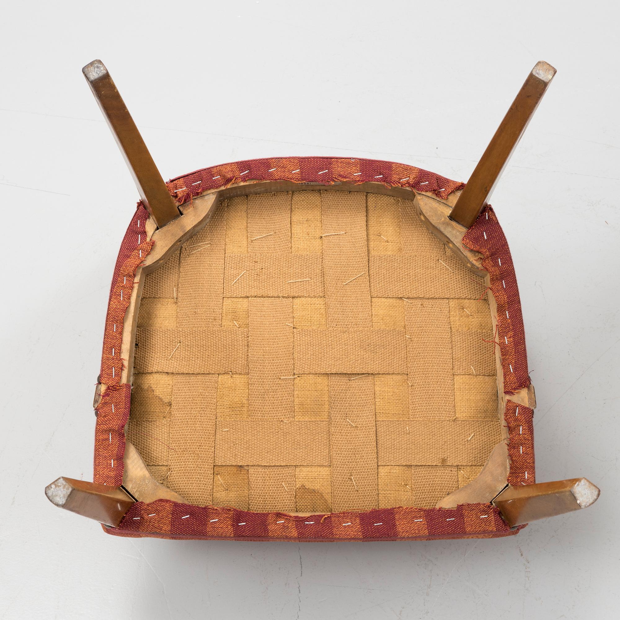 Six armchairs, Aski A.B Svenska kontorsmöbelindustrier, mid 20th century.