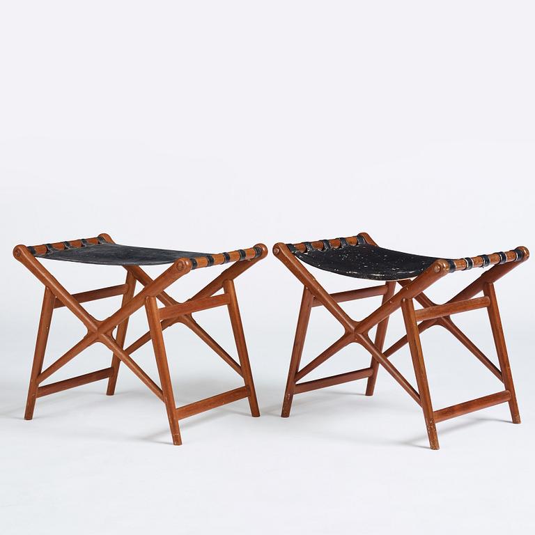 Erik Glemme, a pair of stools, Sweden 1940-50's.