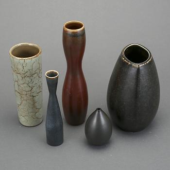 VASER, 5 delar, stengods, Carl-Harry Stålhane, Rörstrand.