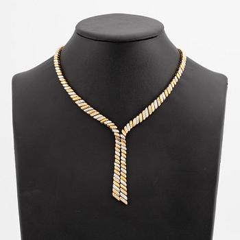 Collier 18K guld med runda briljantslipade diamanter, Damiani.