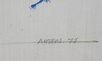 Anders Widoff. Olja på duk, signerad o daterad 1977.