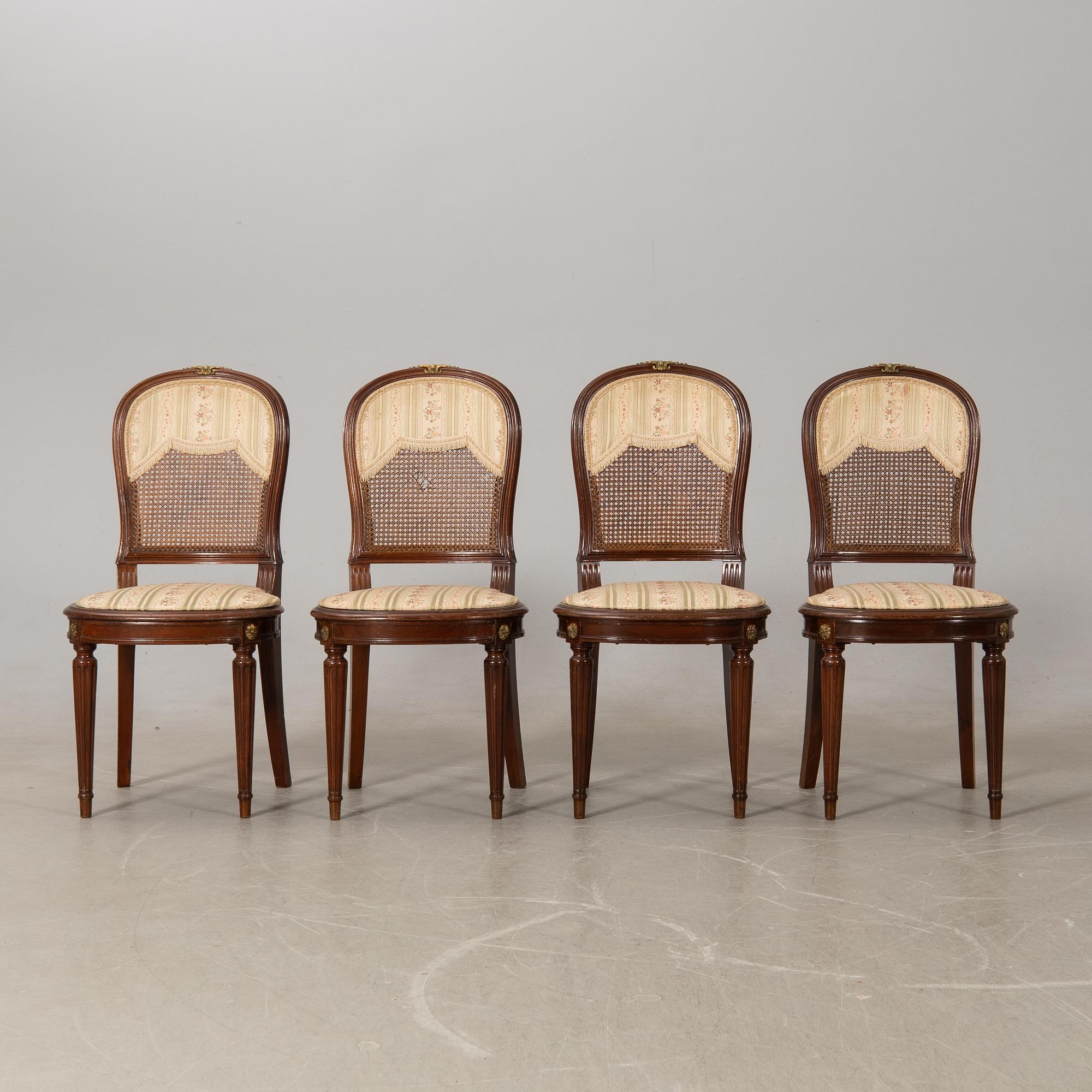 Chairs, 4 pcs, first half of the 20th century.