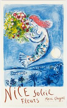 Marc Chagall, "La Baie des Anges" (Nice Soleil Fleurs)".