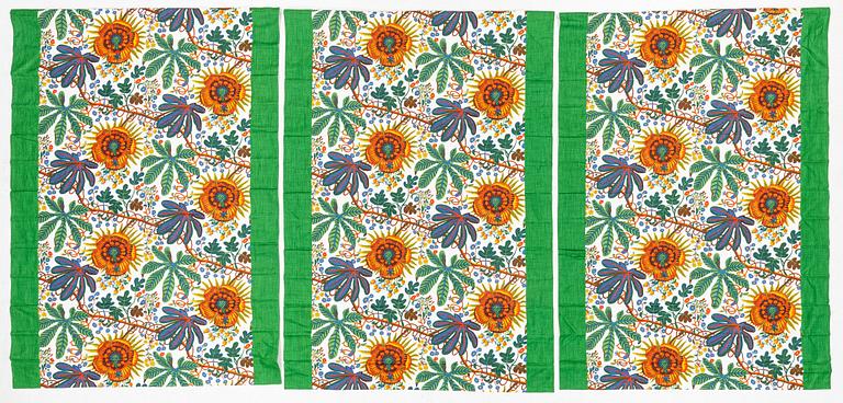 Josef Frank, hissgardiner, 3 st, "Aralia", Firma Svenskt Tenn.