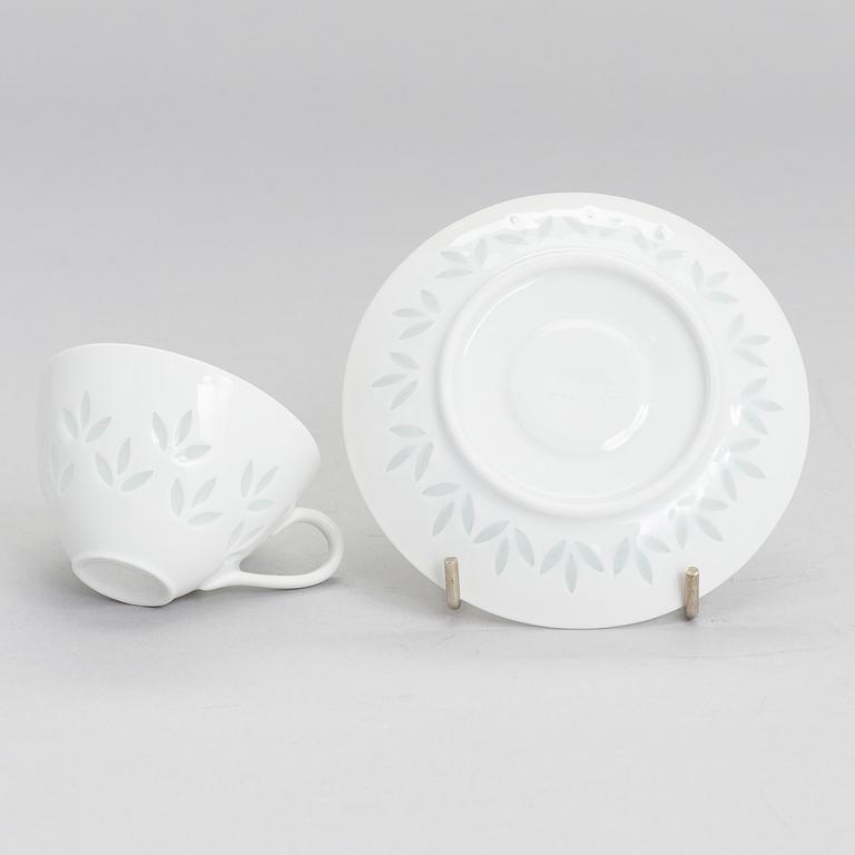 A 12-piece porcelain coffee set by Friedl Holzer-Kjellberg, Arabia, latter half of the 20th Century.