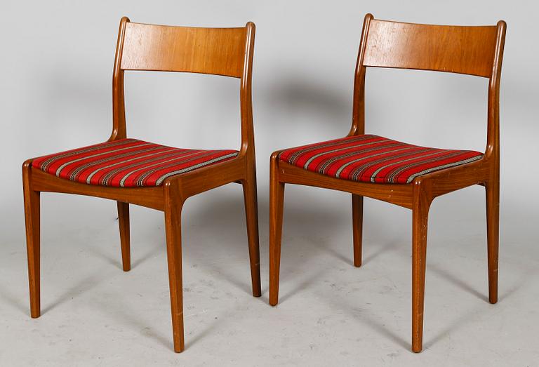 STOLAR, 6 st, Westergaards Möbelfabrik Silkeborg, Danmark, 1960-tal.