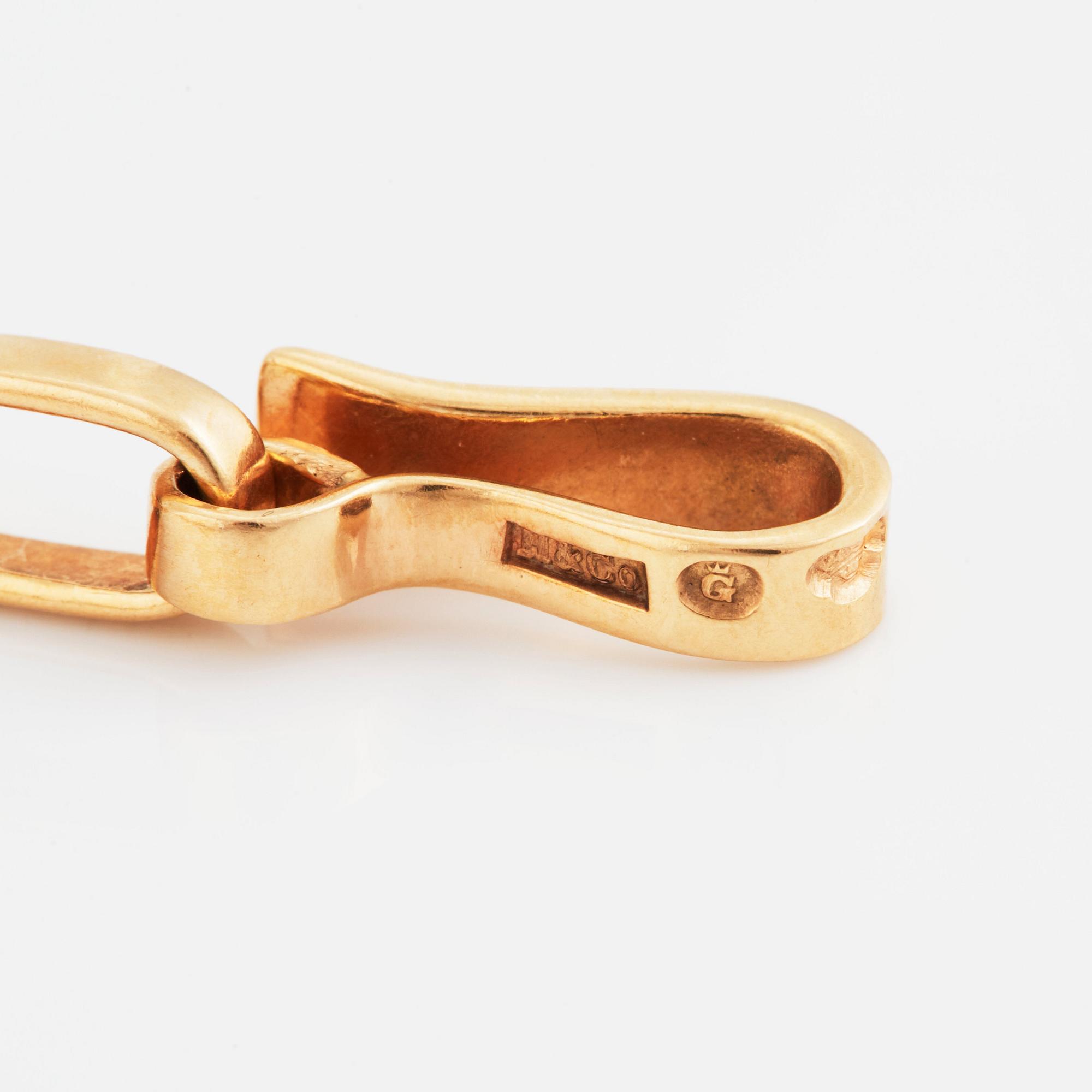 Sven-Erik Högberg, an 18K gold chain with a pendant  Göteborg 1962.