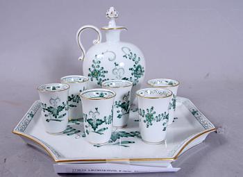 LIKÖRSERVIS, 8 delar, porslin, Meissen.
