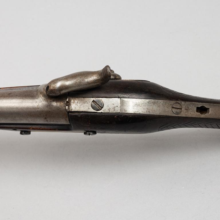 A Swedish smooth bored cavalry percussion pistol, 1850 pattern.