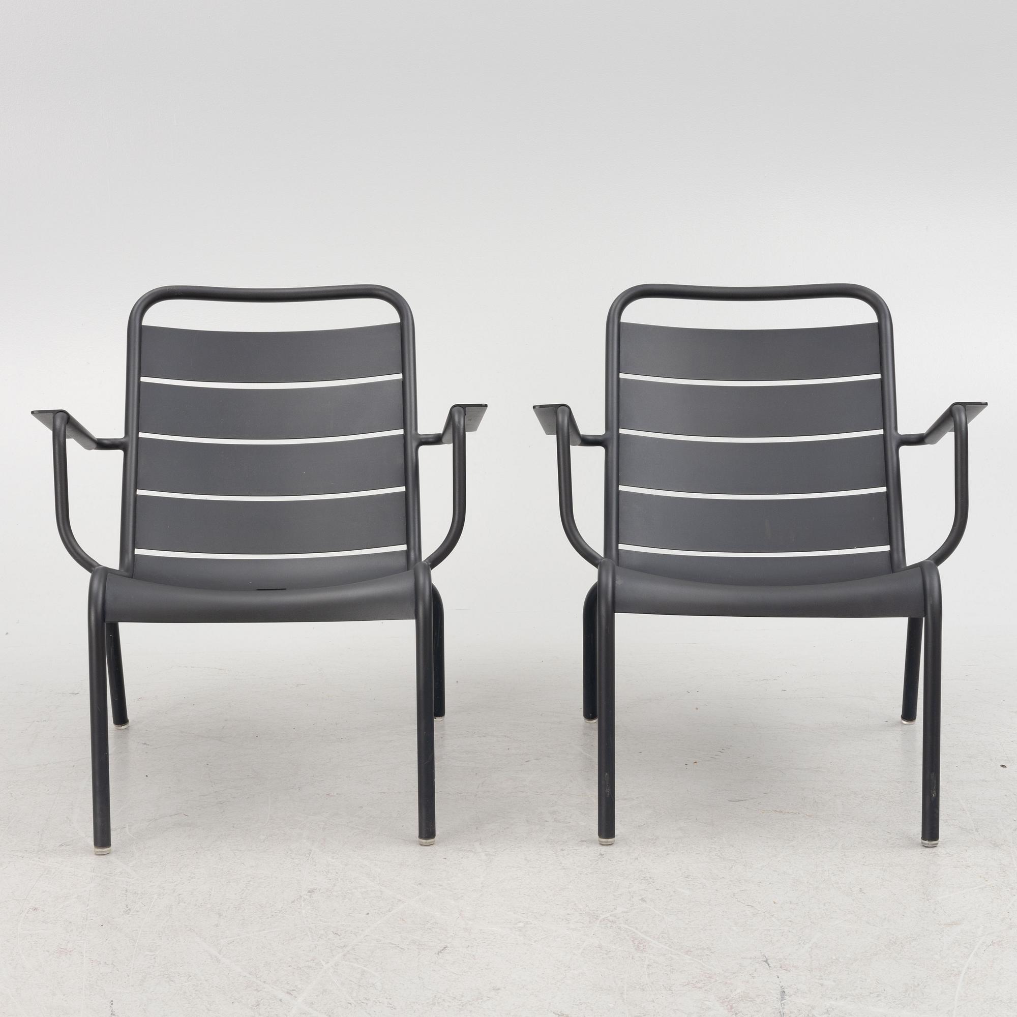 Frédéric Sofia, Fåtöljer, ett par, "Luxembourg", Fermob, samtida.