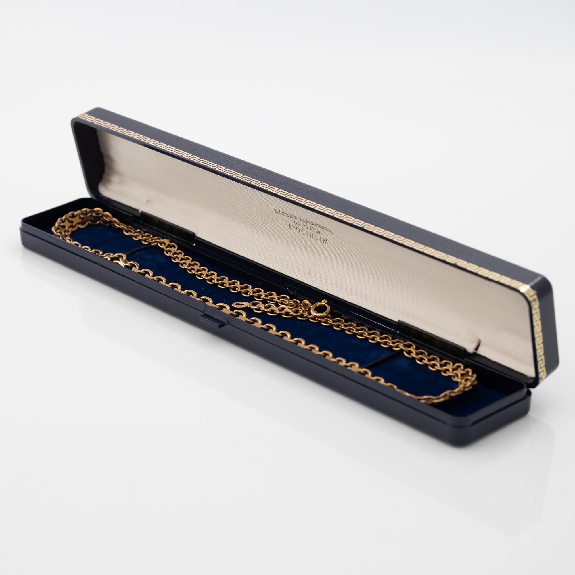 Collier, 18K guld, doserad x-länk.