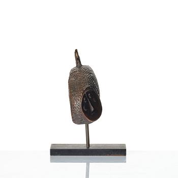 Stig Lindberg, a patinated bronze sculpture, Scandia Present, Sweden 1970s, no 313.