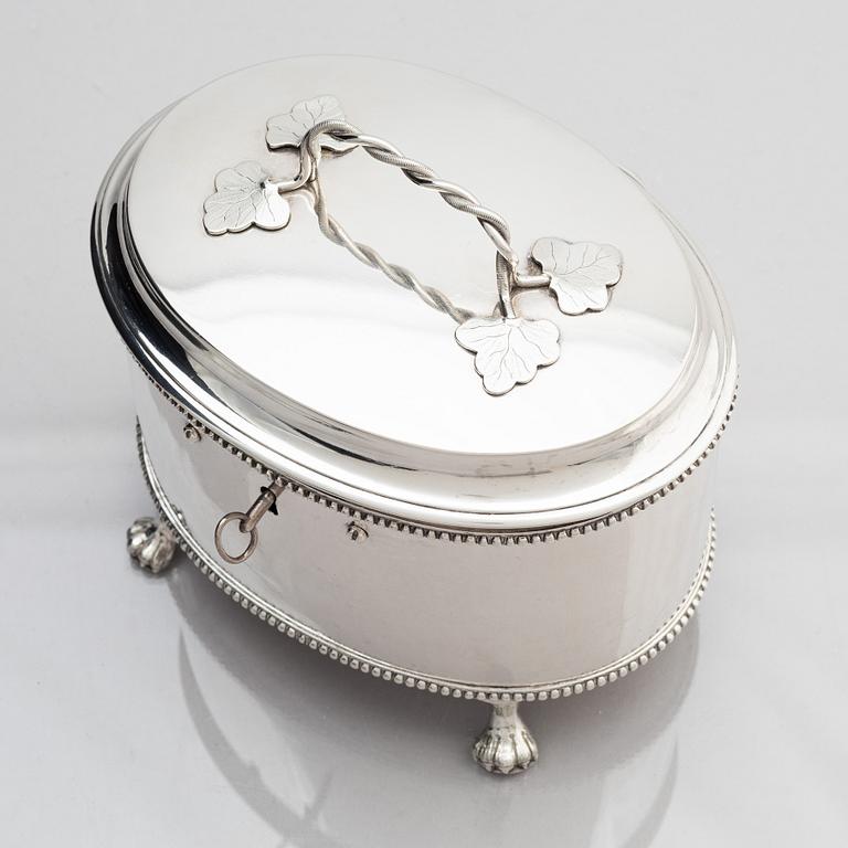 Johan Malmstedt, sockerskrin, silver, (verksam 1783-1831) Göteborg. Gustaviansk.
