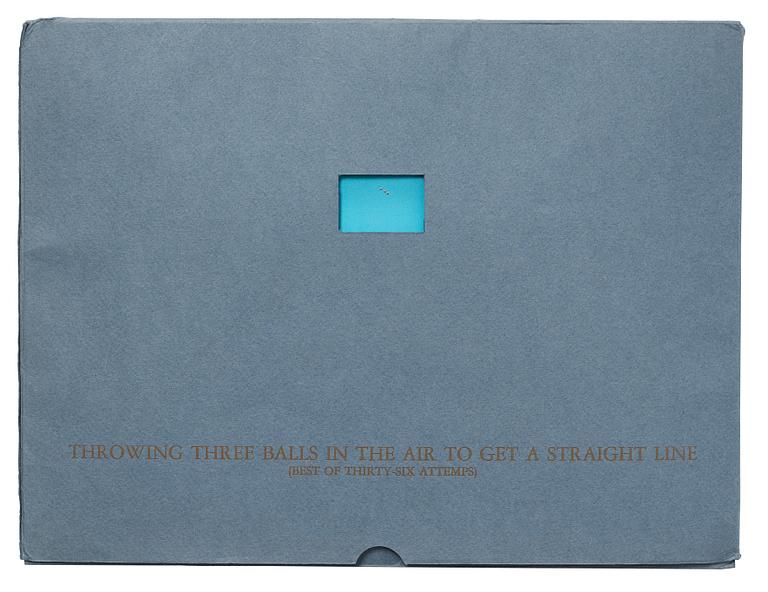 John Baldessari, "Trowing three balls in the air to get a straight line".